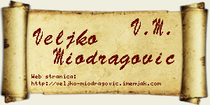 Veljko Miodragović vizit kartica